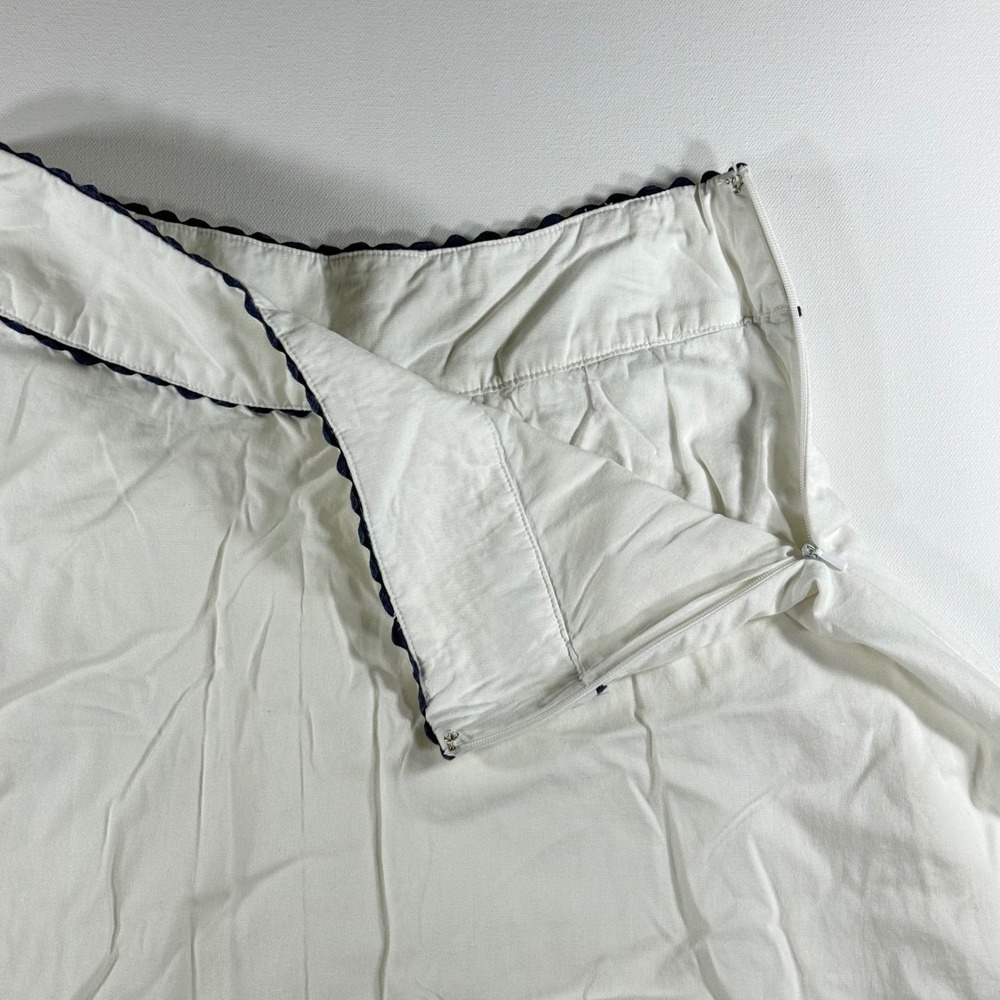 VTG Liz Claiborne Beach Umbrella Skirt Women 6 White Retro Coastal Preppy Summer - Picture 8 of 13